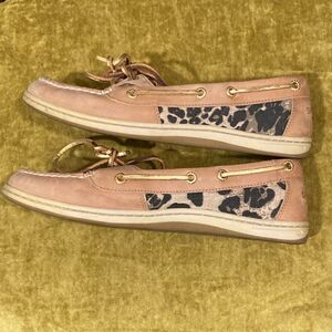 Sperry Top Sider Brown and Animal Print Loafer